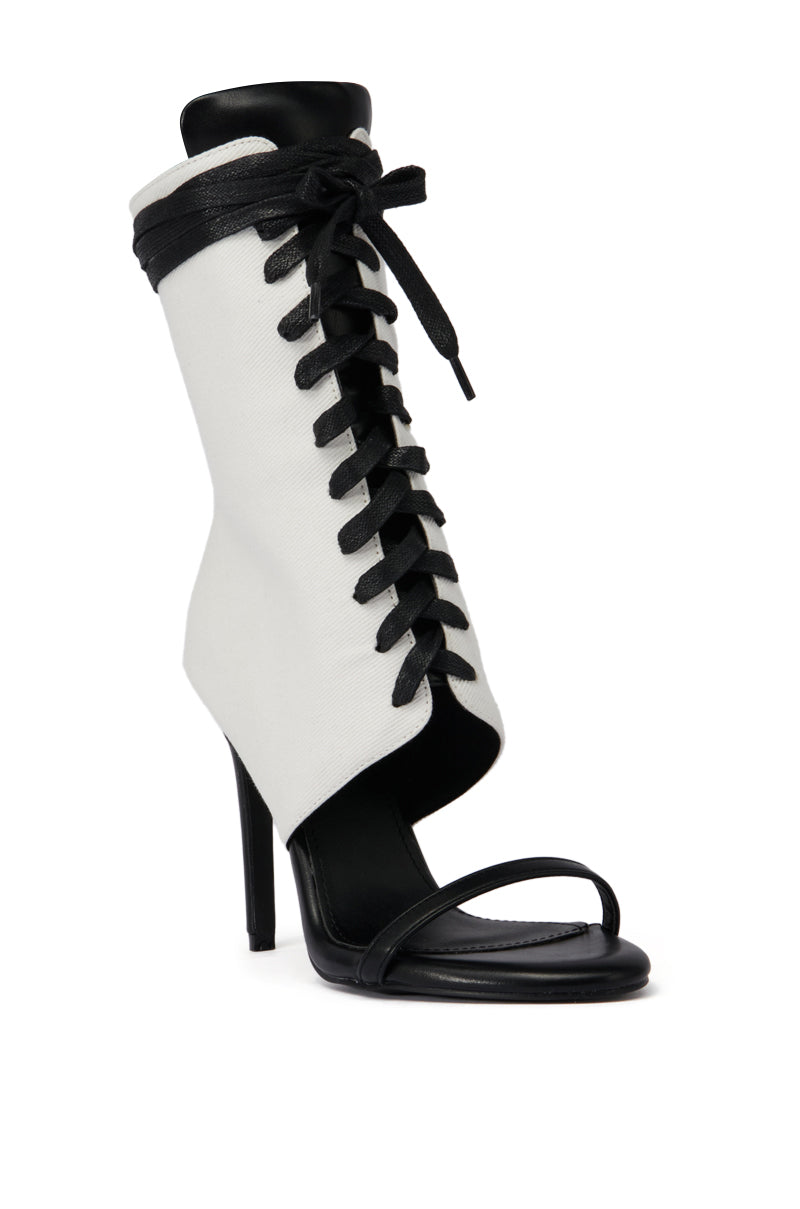Back View Azalea Wang Nolyn Heeled Sandal