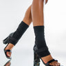 Front View Azalea Wang Not Letting You Go Tonight Chunky Heel Bootie