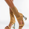 Front View Azalea Wang Not Letting You Go Tonight Chunky Heel Bootie