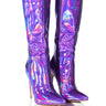 Front View Azalea Wang Nova Sexy Stiletto Boot In Purple