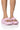 Front View Azalea Wang Odette Pu Flatfrom Sandal In Baby Pink