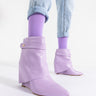 Front View Azalea Wang Off The Grid Wedge Bootie In Purple