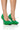 Front View Azalea Wang Off To The Races Futuristic Pump In Green