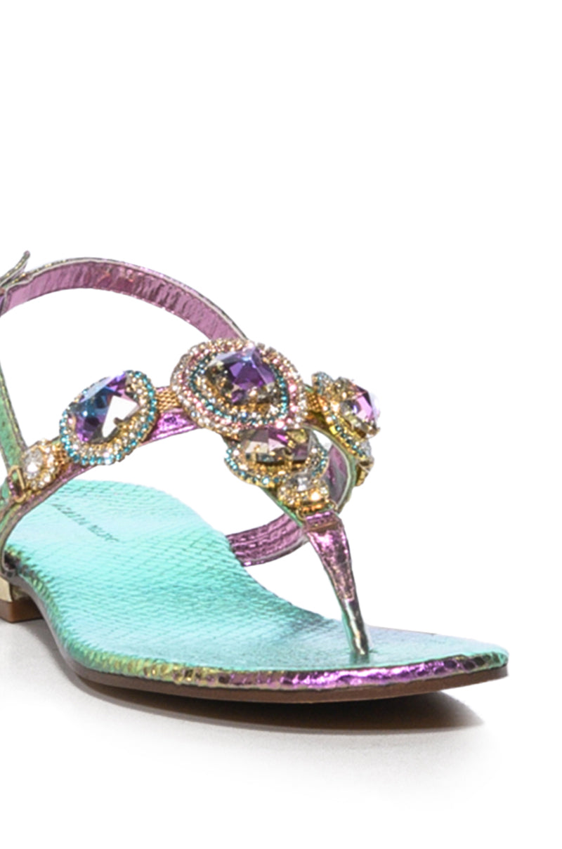 Extra View Azalea Wang Oki Embellished Sandal In Multi