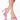 Front View Azalea Wang On The Edge Chunky Sandal In Pink