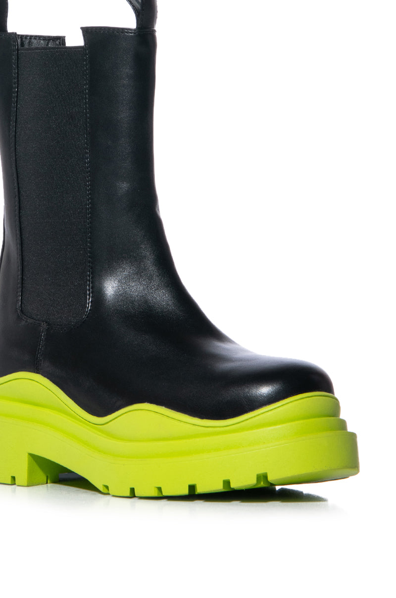 Full View Azalea Wang Only In My Dreams Flatform Bootie In Lime