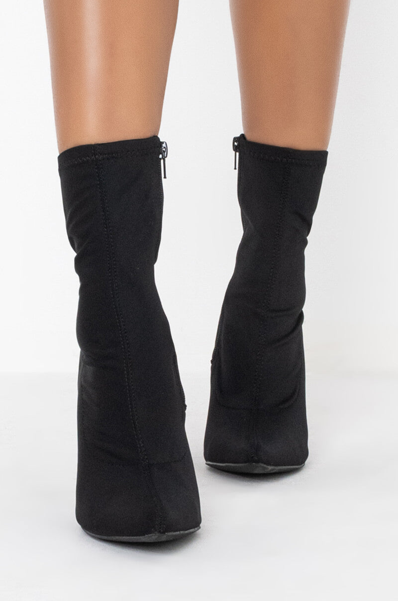 Back View Azalea Wang Only One For You Stiletto Bootie In Black 2