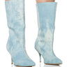 Front View Azalea Wang Orson Denim Bootie