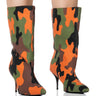 Front View Azalea Wang Orson Orange Camo Bootie