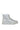 Side View Azalea Wang Otis Rhinestone High Top Sneaker In Silver