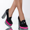 Front View Azalea Wang Over You Chunky Bootie In Black