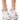 Front View Azalea Wang Palazzo Momento Embellished Chunky Sandal In White