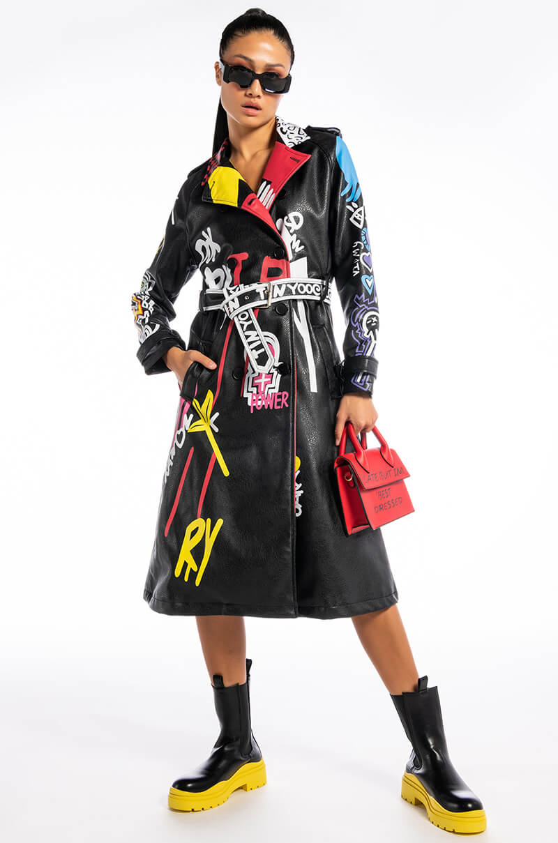 Side View Azalea Wang Party And Bs Artsy Trench Jacket 2