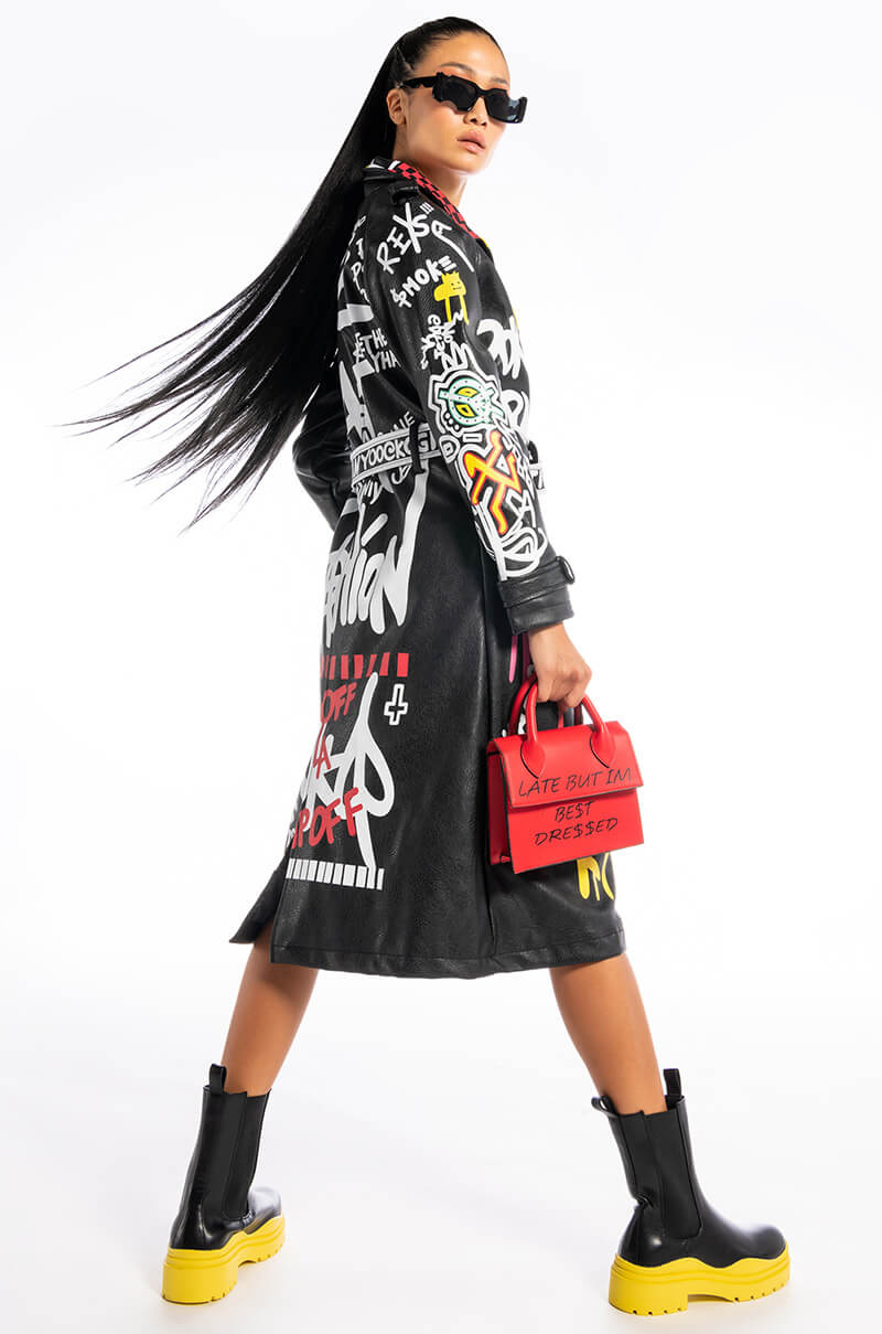Detail View Azalea Wang Party And Bs Artsy Trench Jacket 6