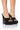 Front View Azalea Wang Patience Embellished Mule In Black