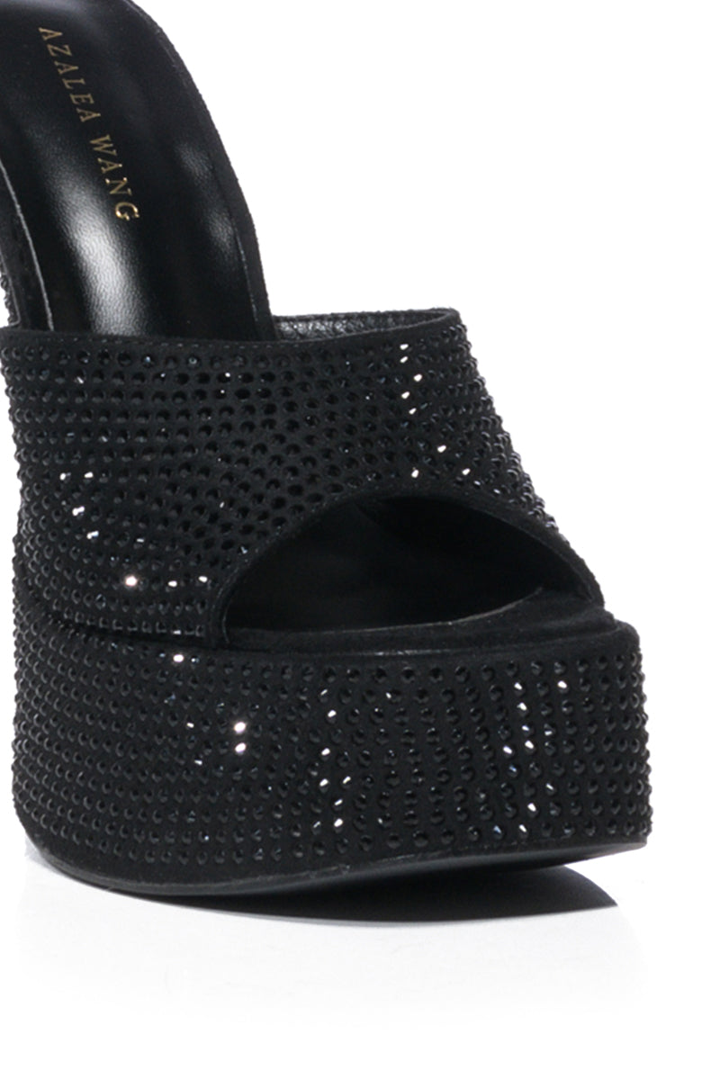 Full View Azalea Wang Patience Embellished Mule In Black