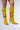 Front View Azalea Wang Pavetta Yellow Faux Suede Slouch Boot