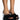 Front View Azalea Wang Pillow Talk Square Toe Sandal In Black