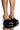 Front View Azalea Wang Pillow Talk Square Toe Sandal In Black