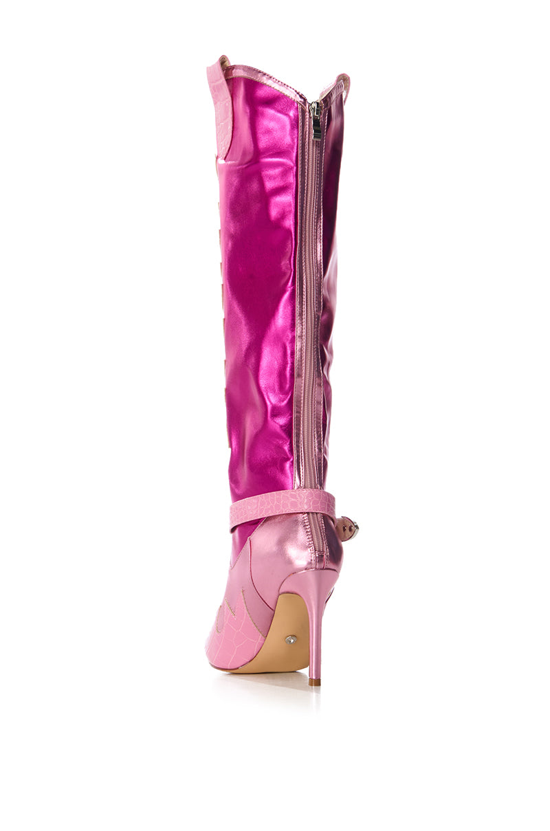 Detail View Azalea Wang Pinkster Western Stiletto Boot