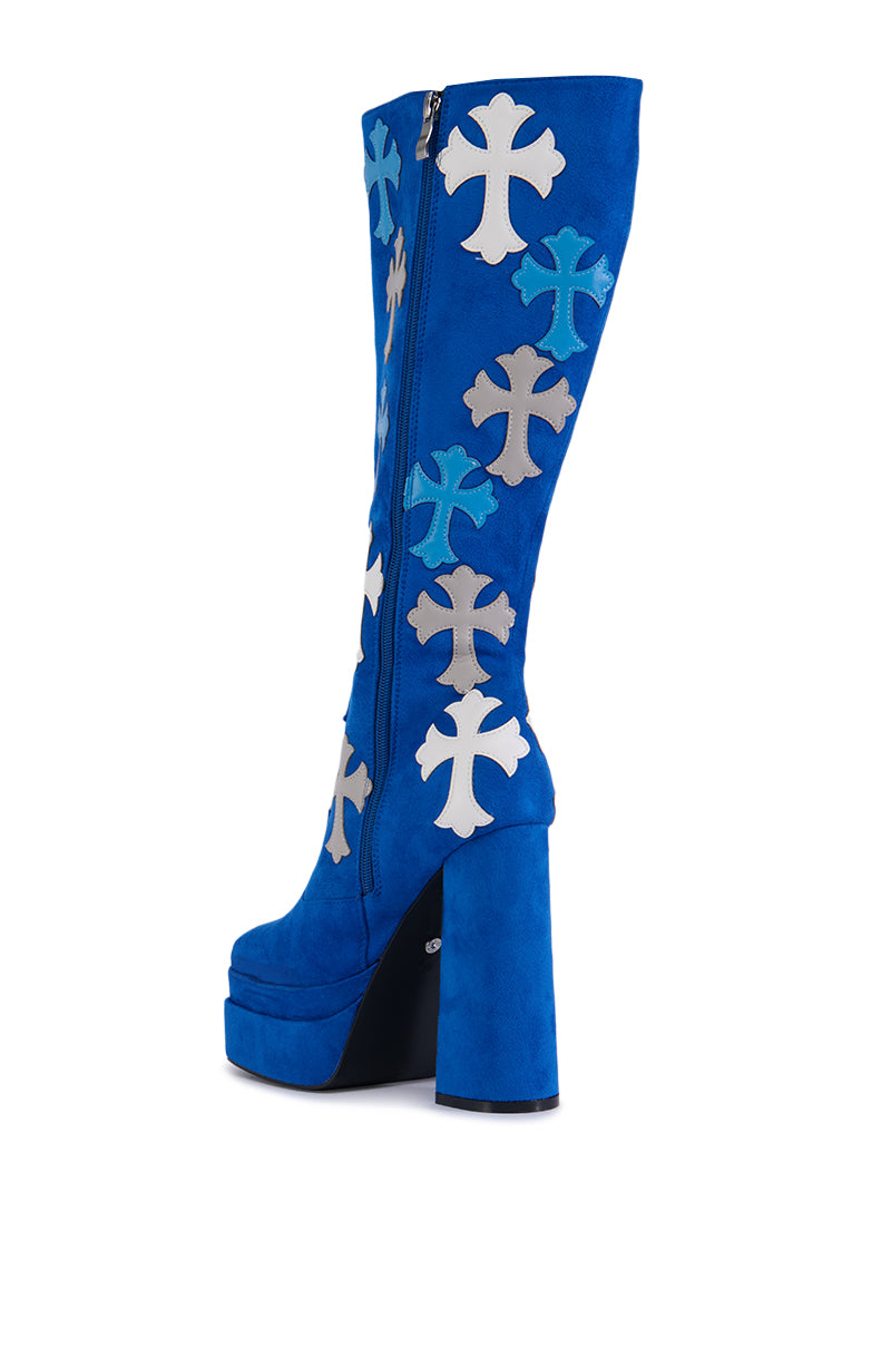Full View Azalea Wang Pleasant Blue Boot