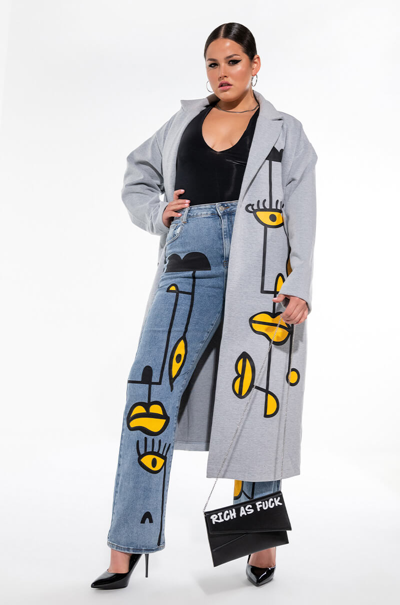 Side View Azalea Wang Plus Abstract Vibes Trench 2