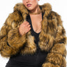 Front View Azalea Wang Plus Gracelle Faux Fur Cropped Jacket