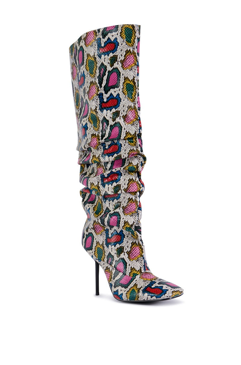 Detail View Azalea Wang Pokey Multi Snake Boot