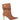 Side View Azalea Wang Polite Scrunched Patent Bootie In Brown