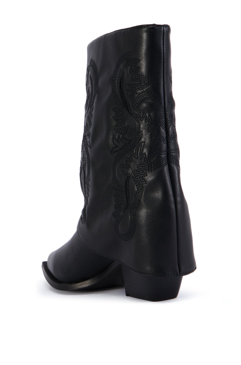 Detail View Azalea Wang Portabella Black Western Bootie 5