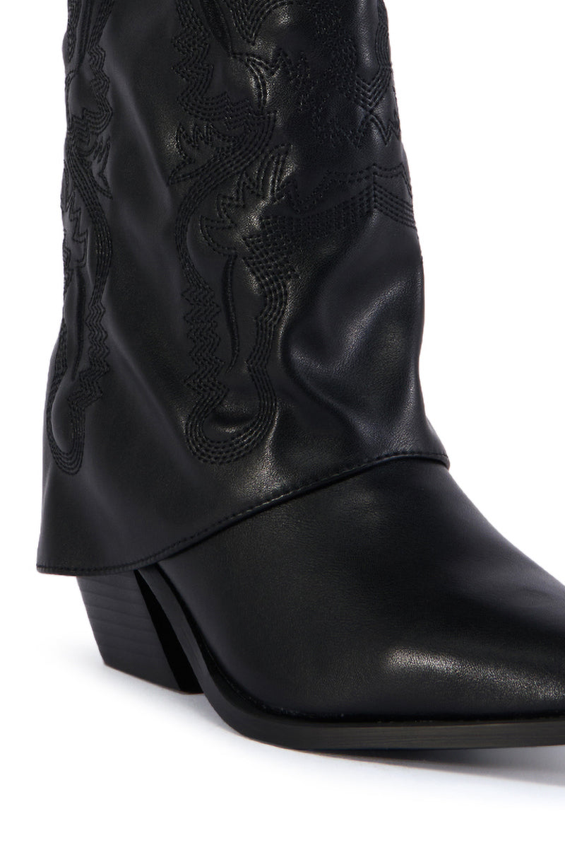 Full View Azalea Wang Portabella Black Western Bootie 6