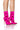 Front View Azalea Wang Posh Princess Brocade Bootie In Fuchsia