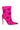 Side View Azalea Wang Posh Princess Brocade Bootie In Fuchsia