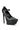 Back View Azalea Wang Power Platform Stiletto Pump In Black Patent