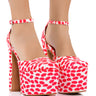 Front View Azalea Wang Priscilla Printed Platform Pump