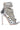 Side View Azalea Wang Pusher Embellished Sandal In Silver