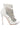 Side View Azalea Wang Pusher Stiletto Mule Sandal In White