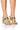 Front View Azalea Wang Pyper Green Gem Embellished Sandal