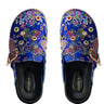 Side View Azalea Wang Quinby Brocade Clog In Blue