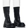 Front View Azalea Wang Quintessence Black Colorblocked Boot