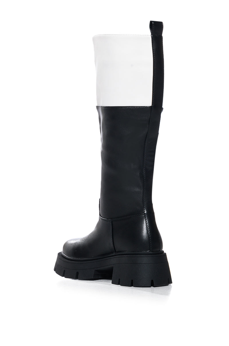 Detail View Azalea Wang Quintessence Black Colorblocked Boot