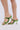 Front View Azalea Wang Ramiro Green Metallic Sandal