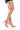 Side View Azalea Wang Ready Or Not Thigh High Stiletto Boot In Nude in Nude