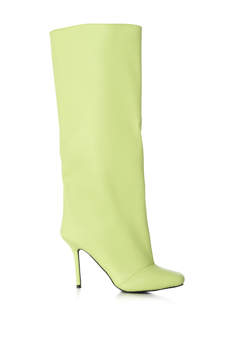 Side View Azalea Wang Rebelite Lime Boot