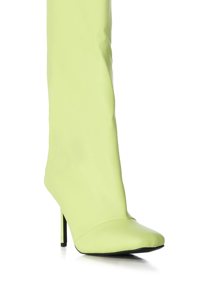 Full View Azalea Wang Rebelite Lime Boot