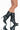 Front View Azalea Wang Reckless Nights Chunky Bootie In Black