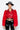 Back View Azalea Wang Red Nolla Faux Fur Arms Croc Moto Jacket