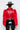 Full View Azalea Wang Red Nolla Faux Fur Arms Croc Moto Jacket