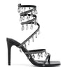 Back View Azalea Wang Reiko Black Spiral Sandal