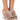 Front View Azalea Wang Remi Fur Wedge Sandal In Taupe